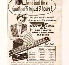 1957 Knitking Auto Knitting Machine Advertisement Crafts Sewing Supply D... - $19.99