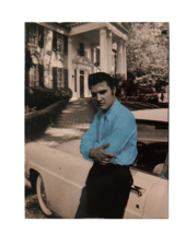 Elvis Presley Magnet Graceland blue sweater E9017 - $186.00 MXN