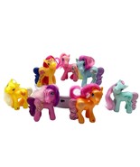 Lot of 7 3&quot; My Little Pony McDonalds Happy Meal Toys Hasbro 2008 Brushab... - £14.66 GBP