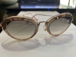 Miu Miu MU51R UFD-3H2 Transparent Amber/Gold Sunglasses New Authentic  - £215.83 GBP
