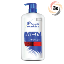 3x Bottles Head &amp; Shoulders Mens Old Spice 3 Action Formula Shampoo | 1L - £38.04 GBP
