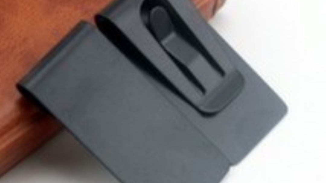 Money Clip Cash Clamp Holder Portable Stainless Steel Money Clip - Black