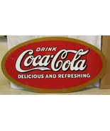 Drink Coca-Cola Delicious and Refreshing Sign 28&quot; x 15&quot;  - £76.55 GBP