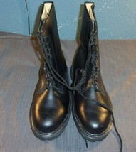 CORP BLACK LEATHER MILITARY BOOTS 11 R - $61.91