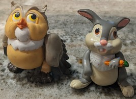 1988 McDonald's Friend Owl & Thumper Rabbit Bambi Figures - $10.95