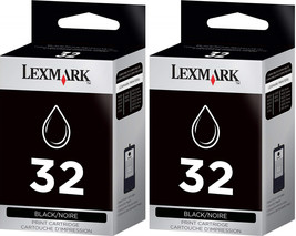 New Genuine Lexmark 32 2PK Ink Cartridges Box P Series P6350 P4330 Z Series Z815 - $23.99