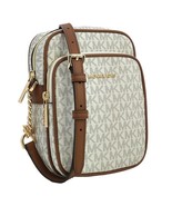 MICHAEL KORS  Vanilla Jet Set Travel Signature Medium Dome  Crossbody Ba... - $218.37 CAD