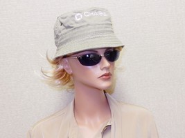 Khaki Denim Bucket Hat, 100% Cotton, Chase Bank Logo &amp; Name ~ S/M, 21.5&quot;... - $10.66 CAD