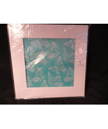 Lladro Collector Society Scarf Buttefly Turquoise &amp; White Silk - £31.96 GBP