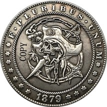 Hobo Nickel 1879-CC Usa Morgan Dollar Coin Copy Type 185 - £7.16 GBP