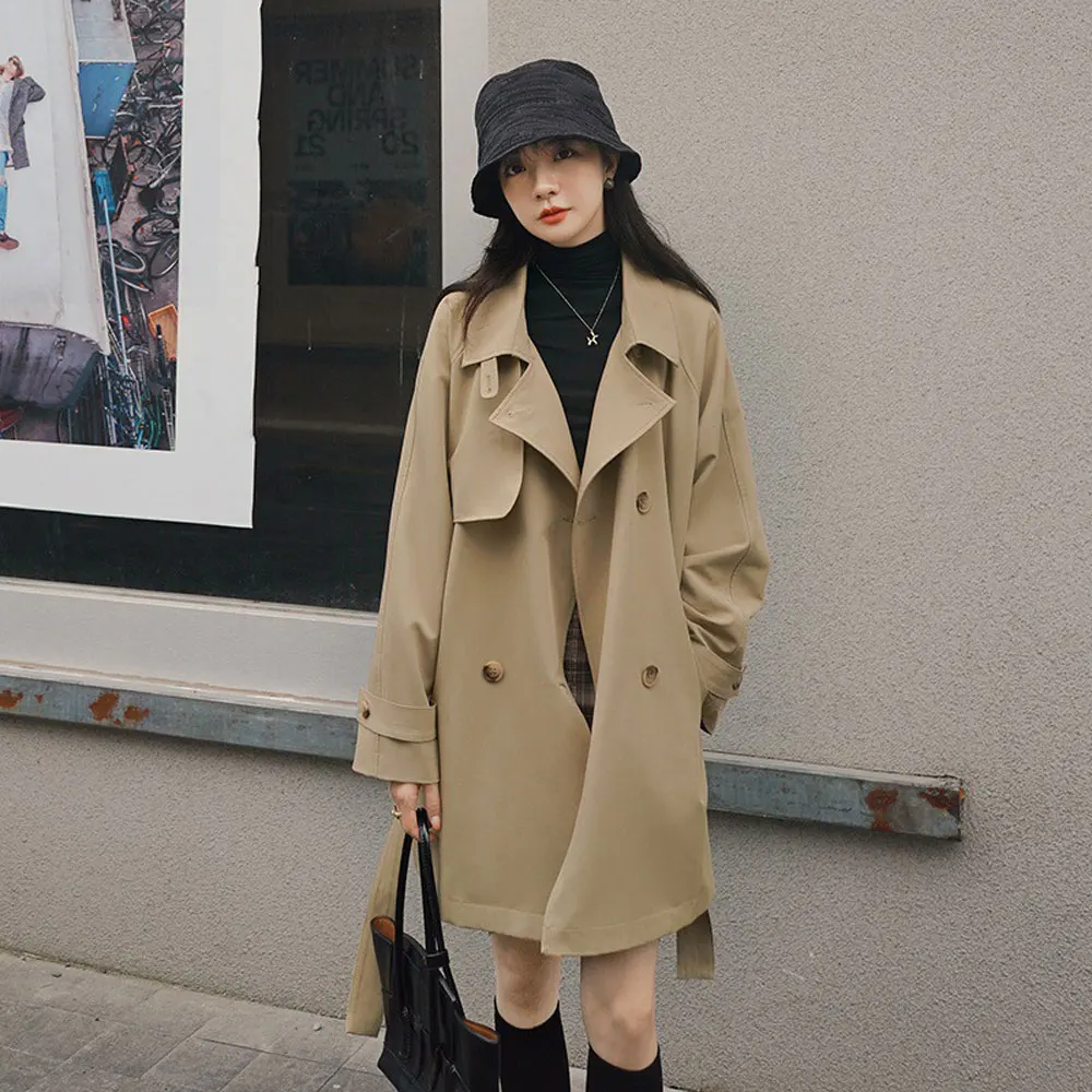 New Spring  Women&#39;s Trench Coat  Fashion Streetwear  Mid-length Loose Clothing  - £350.29 GBP