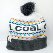 Coal Headwear Grey &amp; White Pom Pom Winter Knit Ski Snowboard Beanie Hat - $14.95
