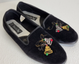 Vintage Paradise Bay Holiday Christmas Bells Shoes Flats Loafers Womens 7.5 - $19.79