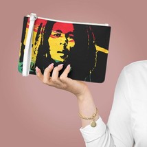 Bob Marley Vegan Leather Clutch Bag-Gift for Her-Birthday Gift-Pouches-W... - £22.44 GBP