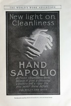 Vintage 1909 Hand Sapolio Soap Light of Cleanliness Full Page Original A... - $6.64