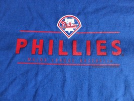 New w/o tags Blue Majestic Philadelphia Phillies MLB Baseball T Shirt Adult L - £13.87 GBP