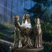 Ebros Triple Goddess Mother Maiden Crone Candle Holder Home Decor Figurine - £47.99 GBP