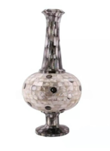 Flower Pot Inlaid with Semi Precious Stone White Marble Office Decor Flo... - $1,549.73+