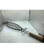 Williams Sonoma Nonstick Carbon Steel Rosewood Fish Grill Basket Trout,B... - $29.99
