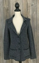 Cocogio Cardigan Sweater 3-Button Front Grey Size Large?~ Made In Italy - £18.99 GBP