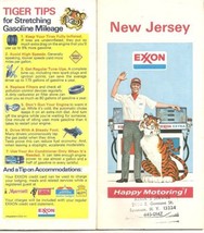 Vintage Exxon Gas Station Road Map of New Jersey - 1974 - £5.88 GBP