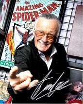 * Stan Lee Signed Poster Photo 8X10 Rp Autographed Marvel Comics - £15.68 GBP