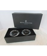 Royal Doulton Crystal Glass Pair of Radiance Small Tealight Holders MIB - $40.27 CAD