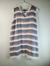 Chelsea &amp; Theodore Tank Dress Womens Size 12 Red White Blue Striped Pull... - $16.73