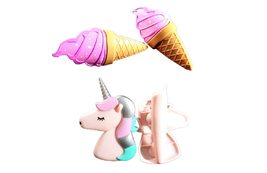 C&amp;H Solutions 2 Set (4 Ct) Pink Ice Cream/Pink Unicorn Beach Towel Clips... - $238.95 MXN