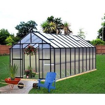 8&#39; x 20&#39; Black Monticello Greenhouse by Riverstone - Free Shipping - £5,508.40 GBP