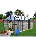 8&#39; x 20&#39; Black Monticello Greenhouse by Riverstone - Free Shipping - $6,999.99