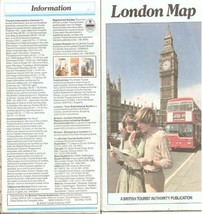 Vintage British Tourist Authority Road Map of London - 1979 - £7.99 GBP