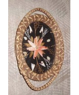 Vintage Raffia Shadowbox (Shells, Flowers) - $5.90