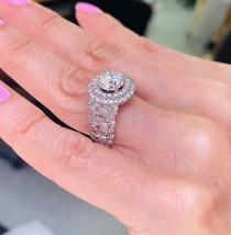 Fantastico GIA 4.80 TCW Taglio Rotondo Mezza Luna Diamante Fidanzamento Ring 18k - £24,999.31 GBP