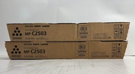 2 New Genuine Ricoh MP C2003,C2004,C2503,C2504 Black Toners 841918 - $138.93 CAD