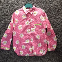 Victoria Secret Sleep Shirt Women Small Pink Floral Polka Dot Cute Sleep... - $18.47