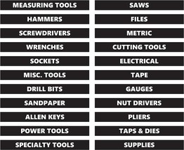 Toolbox Organizational Magnetic Labels Basic Set (Solid Colors)(.5) - $11.99