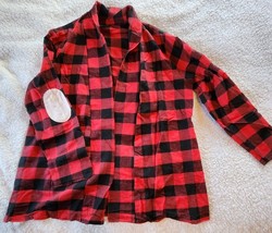 Womens Red Plaid Shirt Cover Up XL - £9.59 GBP