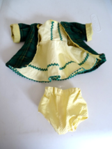 Vintage 1950&#39;s (3) Piece Dress, Panties, Coat Yellow/Green for 14&quot;-15&quot; Doll - £26.06 GBP