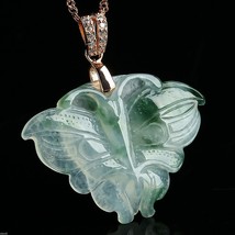 NEW STYLE A Grade Green Jade (jadeite) / Bless Butterfly Pendant - £264.57 GBP