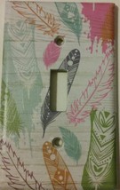 Feather Light Switch Plate Cover home wall decor bedroom bathroom lighting  - $10.49