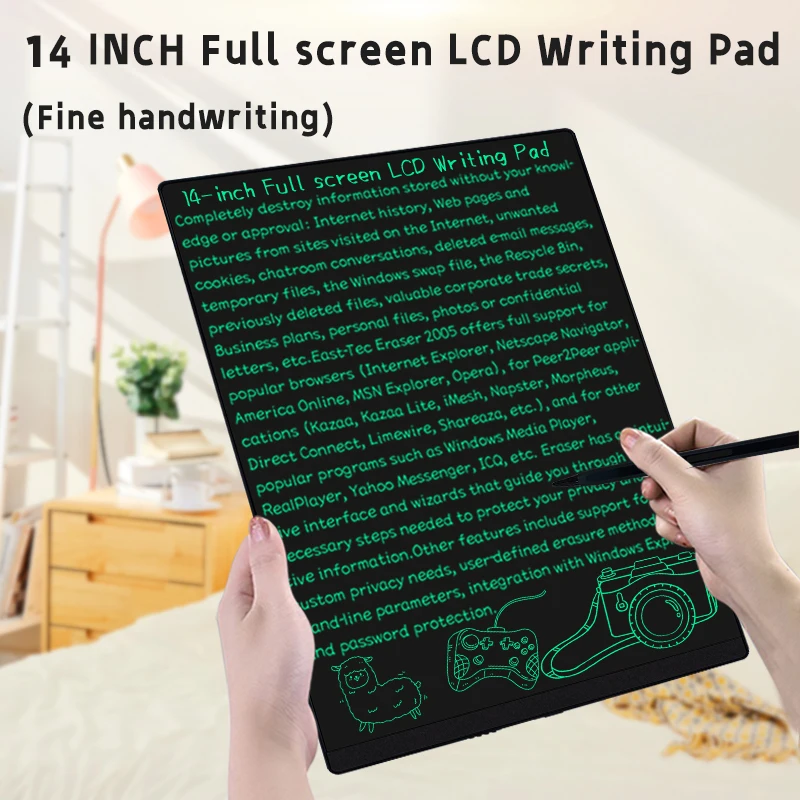14Inch Superfine Handwriting LCD Writing Tablet Erasable and Reusable Digital - £37.25 GBP