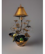 Copper 6 Tier Water Indoor Table Fountain Lamp Cascading Mill Dolphin Cr... - $122.57 CAD