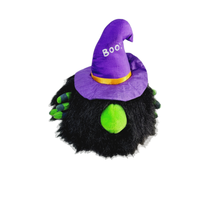 Halloween Gnome Witch Plush Caltoys 8 Inch Vintage Black Green Purple Boo - £11.85 GBP