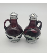 Amethyst &amp; Chrome Farber Bros NY 1940&#39;s Handled Salt &amp; Pepper Shakers - $17.00