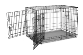 Every Yay Happy place 2 door dog crate 36 x 22.5 x 24.9&quot; collapsable LARGE - £30.62 GBP