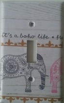 Boho Elephant Light Switch Cover home wall decor outlet kitchen bathroom  - £8.24 GBP