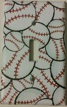 Baseball Light Switch Cover home wall decor outlet sports kid playroom mitt  - £8.38 GBP