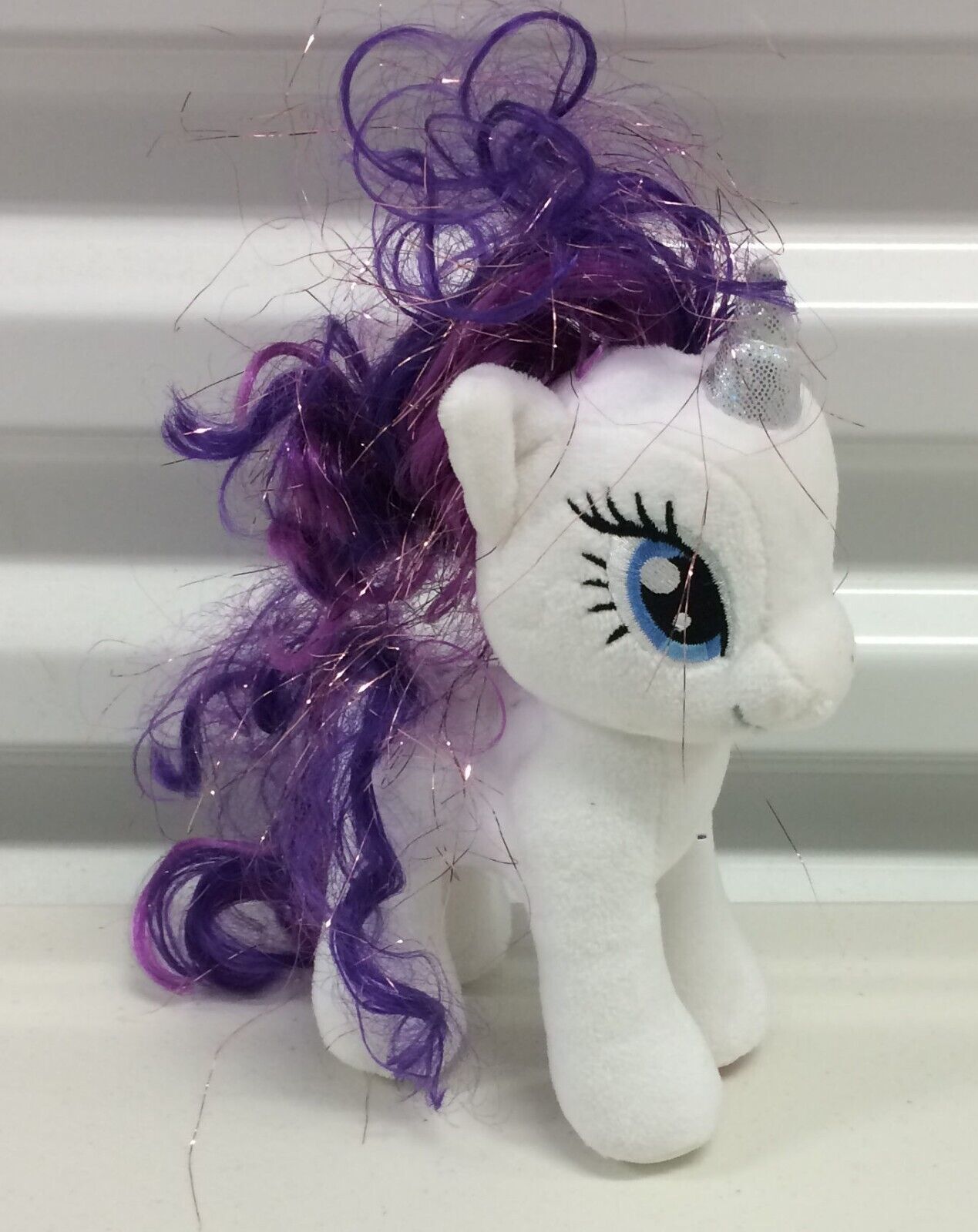Primary image for Ty Beanie Baby My Little Pony MLP 6" Rarity plus stuffed toy