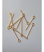 500 pcs Gold Plated Eye Pins Jewelry Findings 30mm Pins - £5.10 GBP